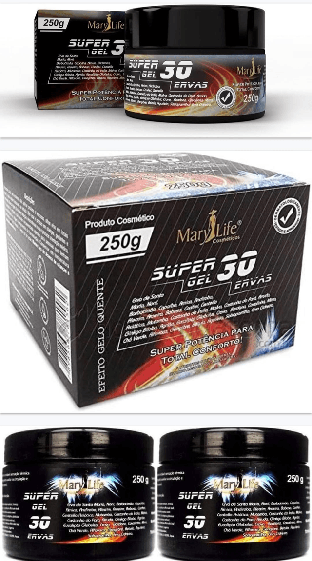 Super GEL 30 Ervas 250g Mary Life

