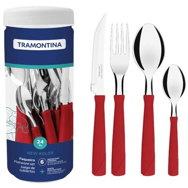 FAQUEIRO 24PCS NEW KOLOR TRAMONTINA