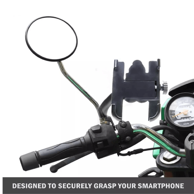Suporte Pra Celular Com USB Pra Moto De Ferro com Carregador Retrovisor