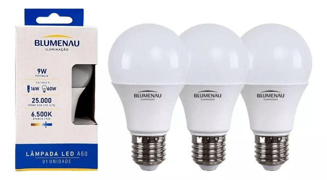 Lâmpada Led 9w 6500k E27 Blumenau