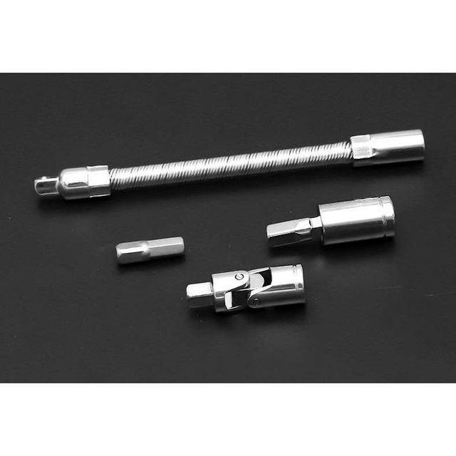 Maleta Jogo Conjunto Chave catraca 46/40 peças 1/4'' com soquete reversível resistente aço inox