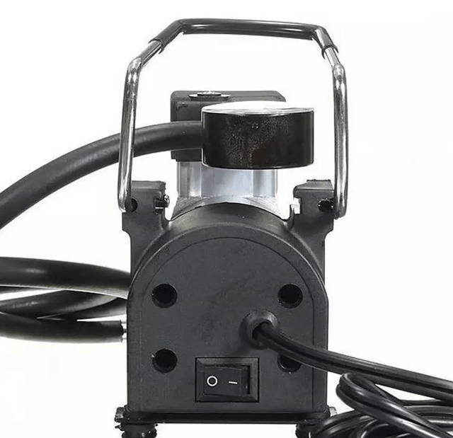 Compressor De Ar Mini Compressor Elétrico Portátil 12v Prata