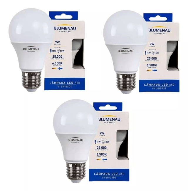 Lâmpada Led 9w 6500k E27 Blumenau