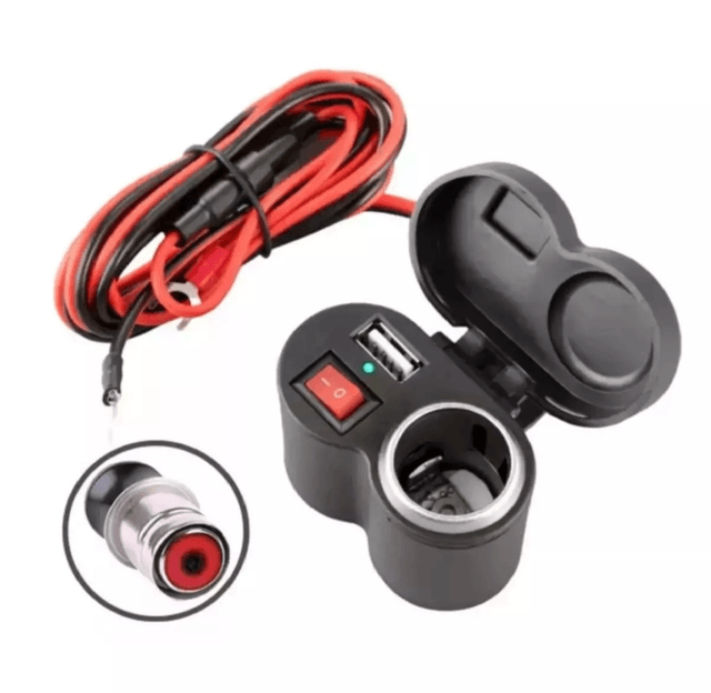 Adaptador Tomada Uso Carregador Para Motos Celular GPS Usb P/ Moto Carregador Celular