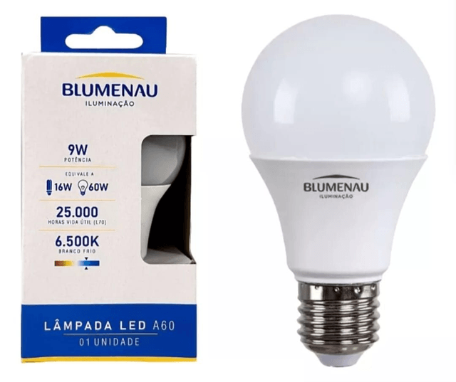 Lâmpada Led 9w 6500k E27 Blumenau